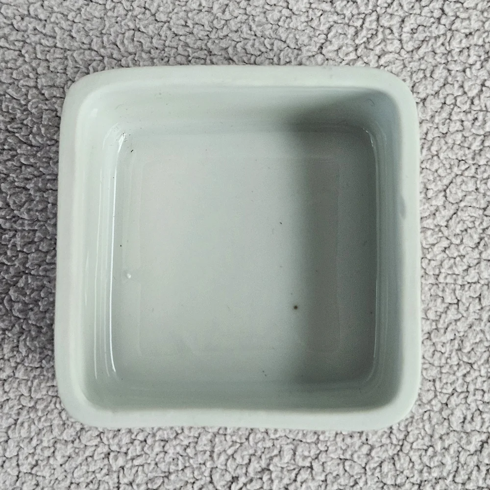 Limoges Rochard White Blue Floral Flower Small Trinket Jewlery Ring Box France